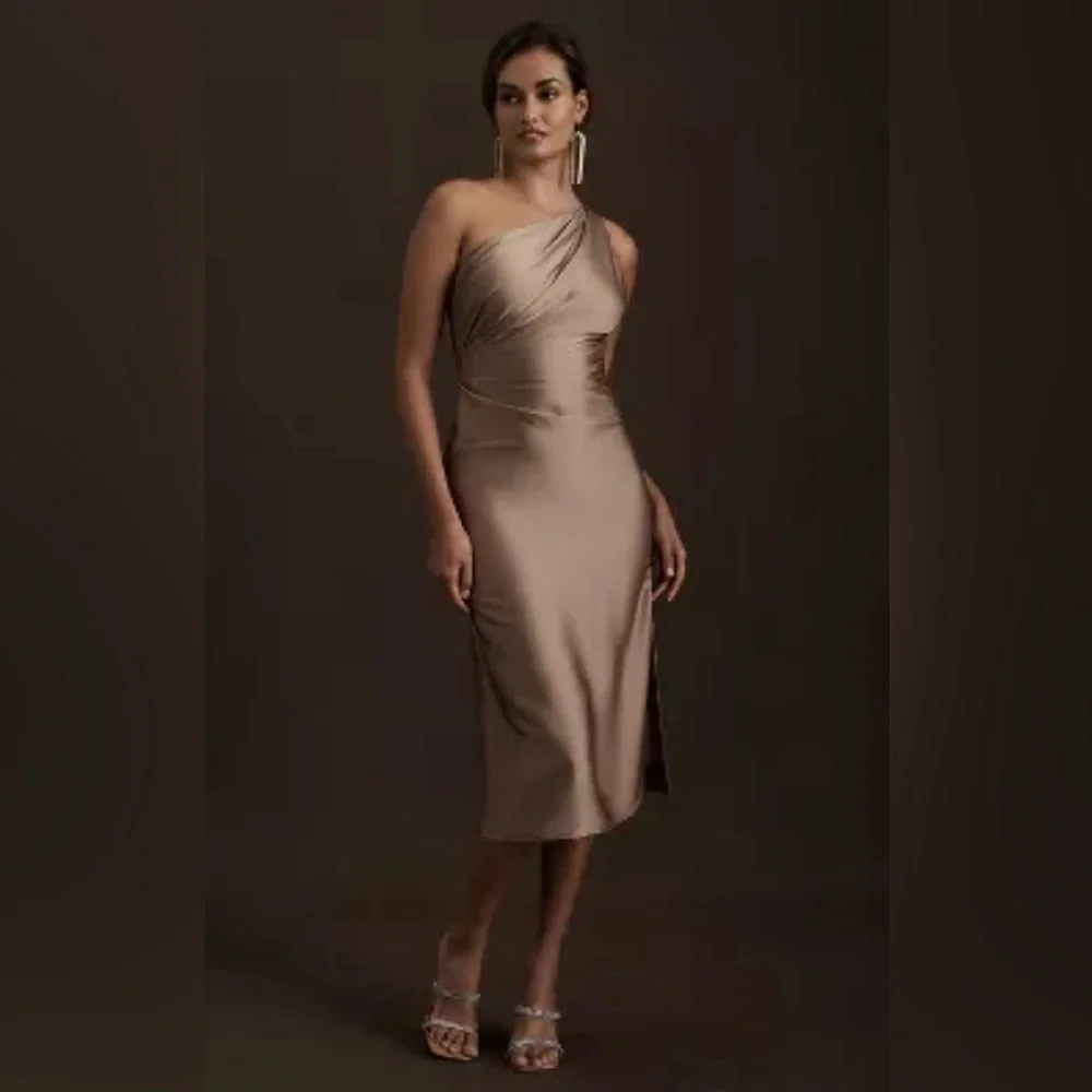 BHLDN midi Dress x Carly Cushnie by sold by Anthropologie Color:Bronze Size 10 - Picture 1 of 5